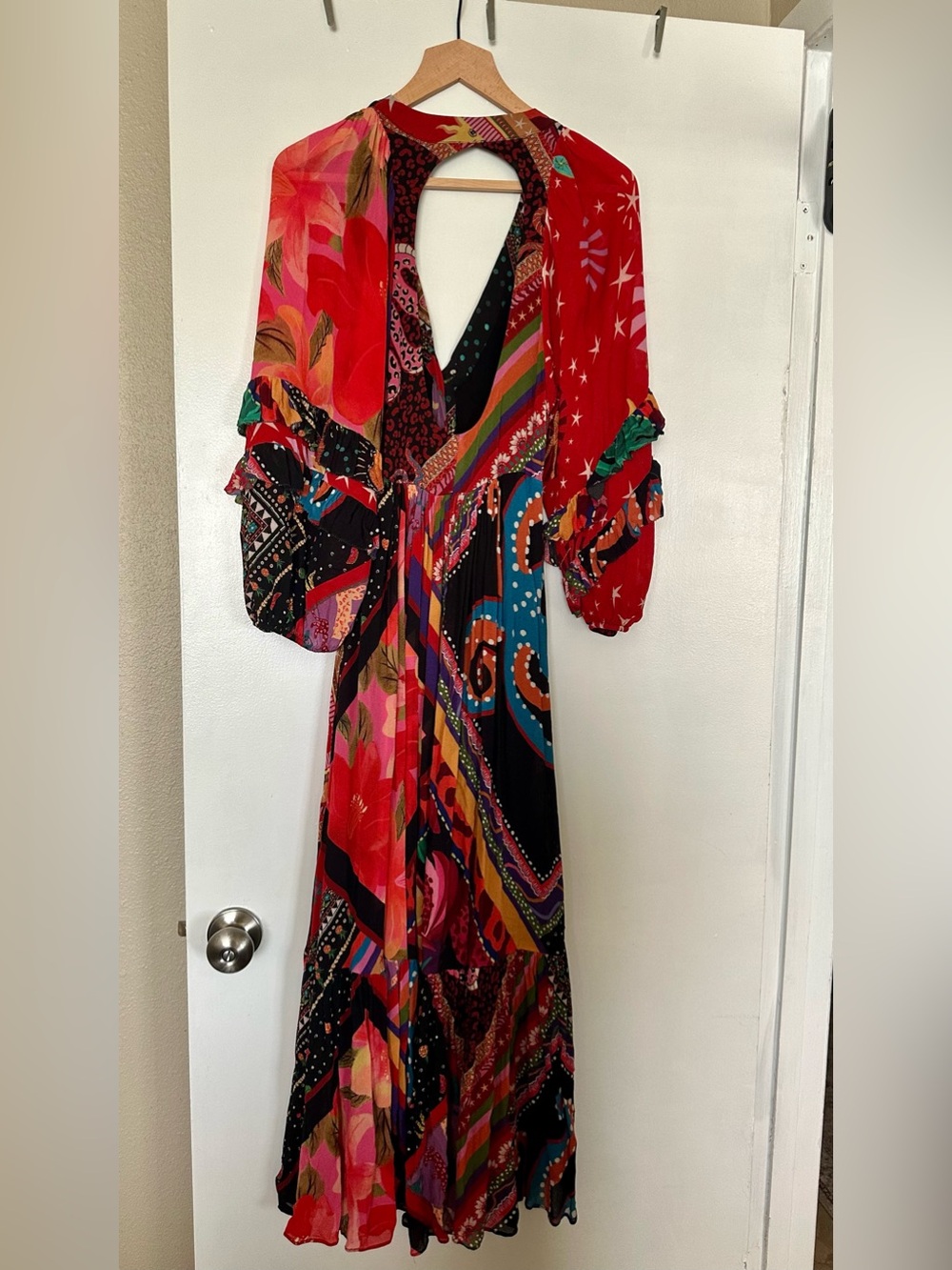 Farm Rio Mixed Print Button Front Maxi Dress Size XS - Picture 6 of 7